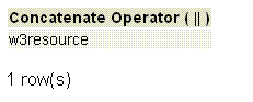 PostgreSQL concatenate operator 