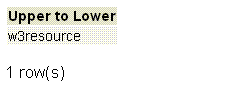 PostgreSQL lower function example1