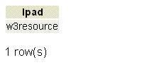 PostgreSQL lpad function example1