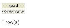 PostgreSQL rpad function example1