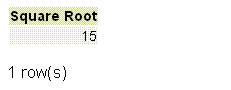 PostgreSQL sqrt() function