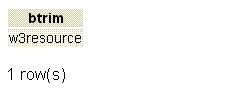 PostgreSQL trim function example1