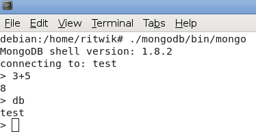 run mongo shell linux2