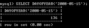 MySQL DAYOFYEAR()
