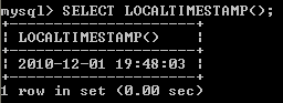 MySQL LOCALTIMESTAMP()
