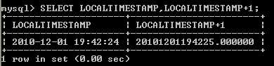 MySQL LOCALTIMESTAMP EXAMPLE