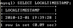 MySQL LOCALTIMESTAMP
