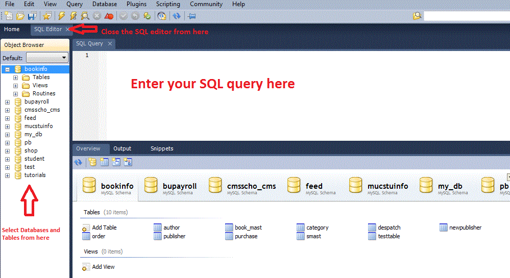 mysql workbench sql development