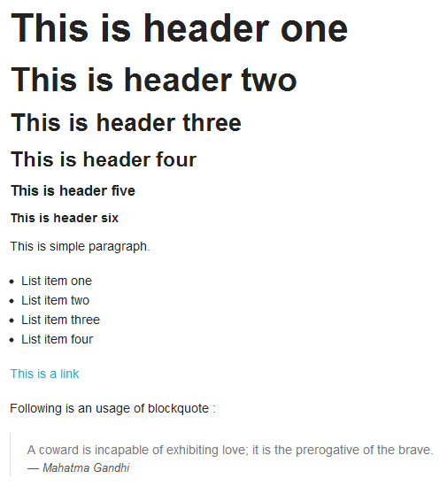 Typegraphy example