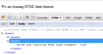 HTML html tag