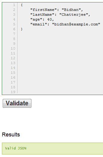 JSONLint - validatd JSON