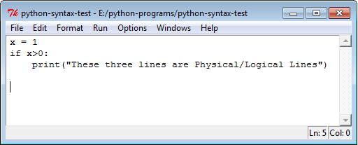 Python Line structure