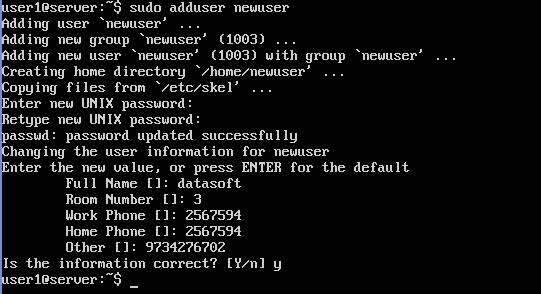 adduser newuser