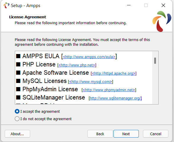 ampps license aggrement.