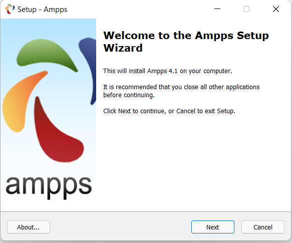 ampps setup.