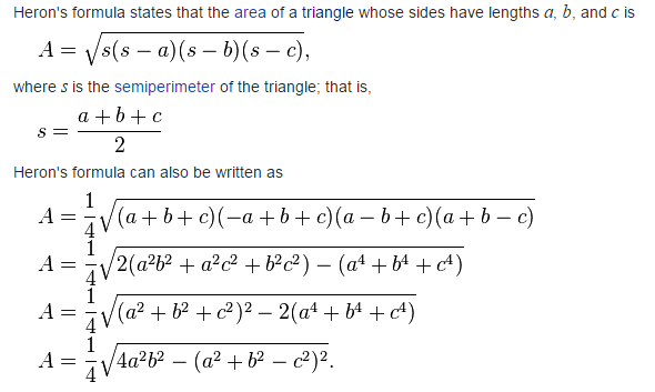 Area of a triangle