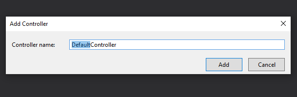 asp.net add controller