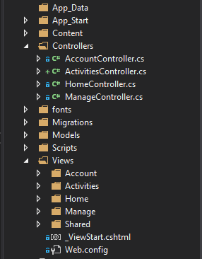 asp.net view folders for controllers