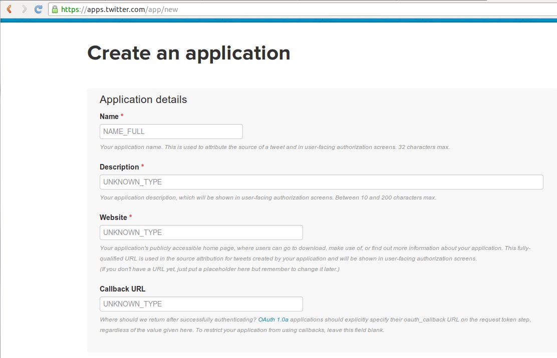 Create an Application - twitter REST API