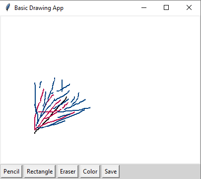 Python: Basic Drawing App.