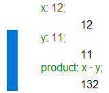 wxMaxima: multiply two numbers.