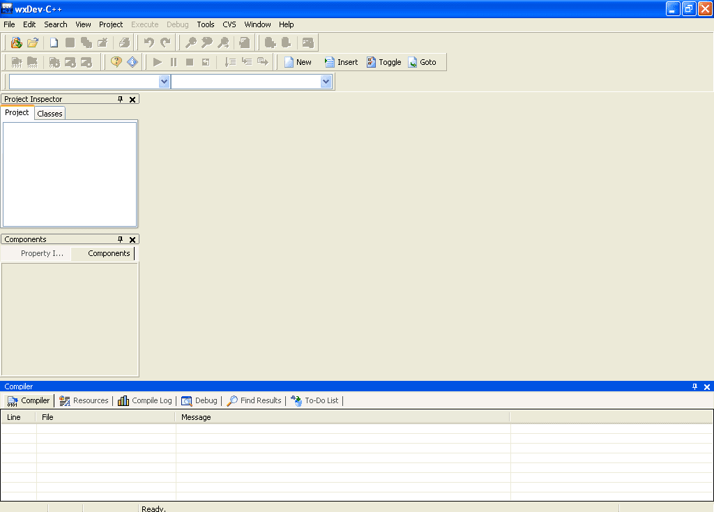 wxDev-C++ IDE Window