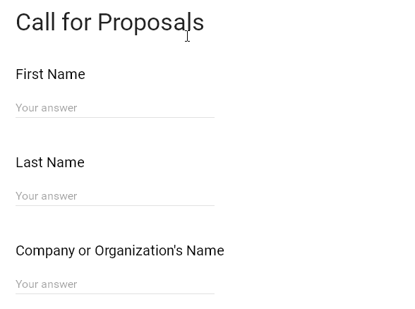 Call For Proposals Template