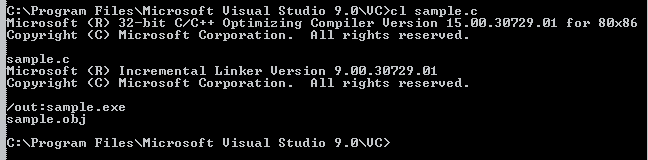 compile C program Windows 7