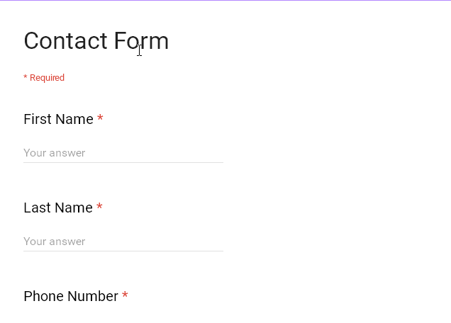 google form template contact form w3resource