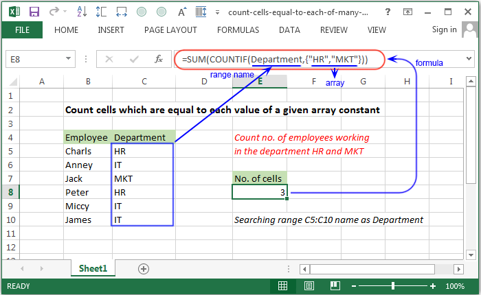 Count cells for case sensetive text range name and criteria value