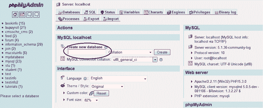 create-datatbase-phpmyadmin