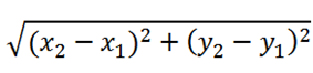 Distance between two points