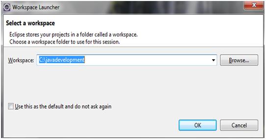 eclipse workspace launcher wizard