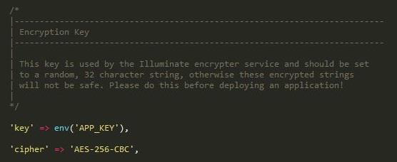 Laravel Encryption Process