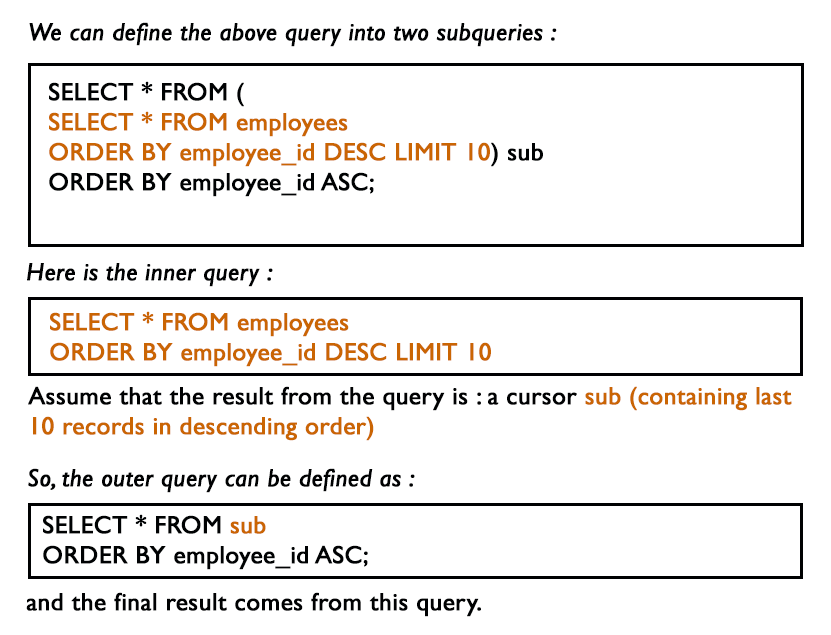 Mysql use table