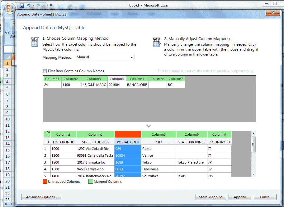 MySQL for excel-1