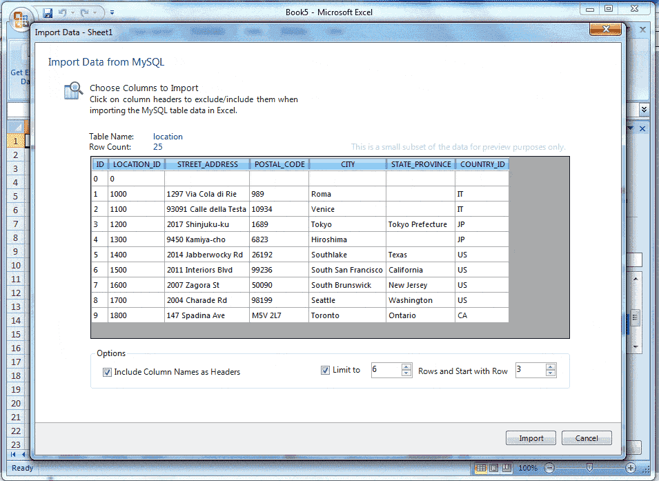 MySQL for excel-1