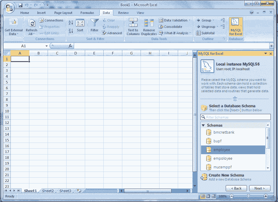 MySQL for excel-1