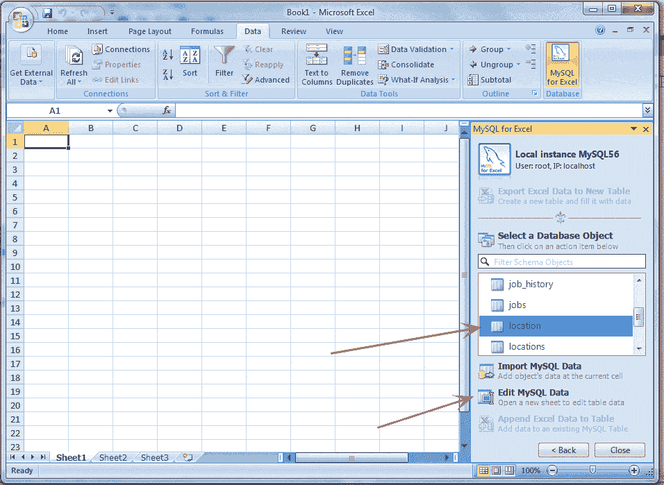 MySQL for excel-1