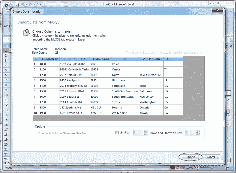 MySQL for excel-1