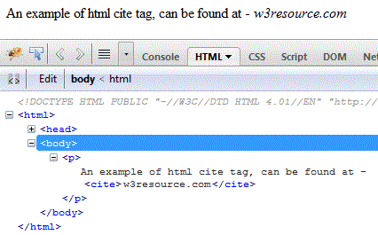 html cite element