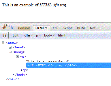 html dfn element