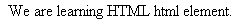 html html element