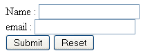 html onreset attribute with form element