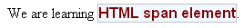 html span tag and element