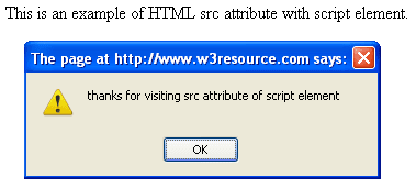 html src attribute with script element