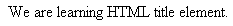 html title tag element