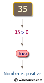 Java conditional statement Exercises: Program to check  positive or negative number 