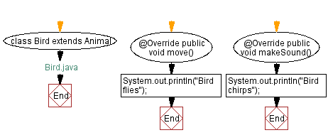 Flowchart: Bird Java