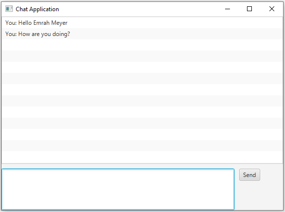 JavaFx: JavaFX Chat application with ListView.